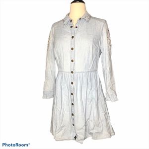 Sans Souci Denim Studded Dress, Medium